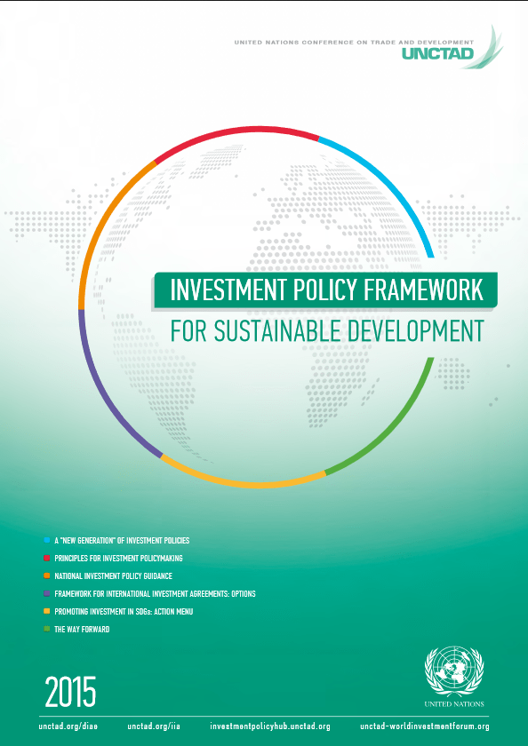 Investment Policy Framework for Sustainable Development cover